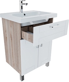 Iddis Тумба под раковину New Sena 60 белая/светлое дерево – фотография-2